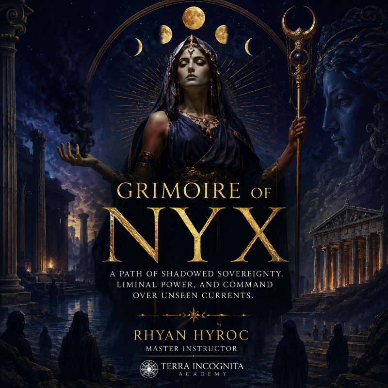 Grimoire of Nyx: A path of shadowed sovereignty, liminal power, and command over unseen currents.