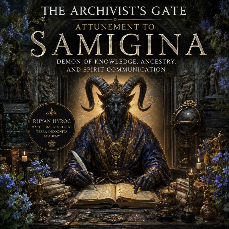 The Archivist’s Gate – Attunement to Samigina, Demon of Knowledge, Ancestry, and Spirit Communication