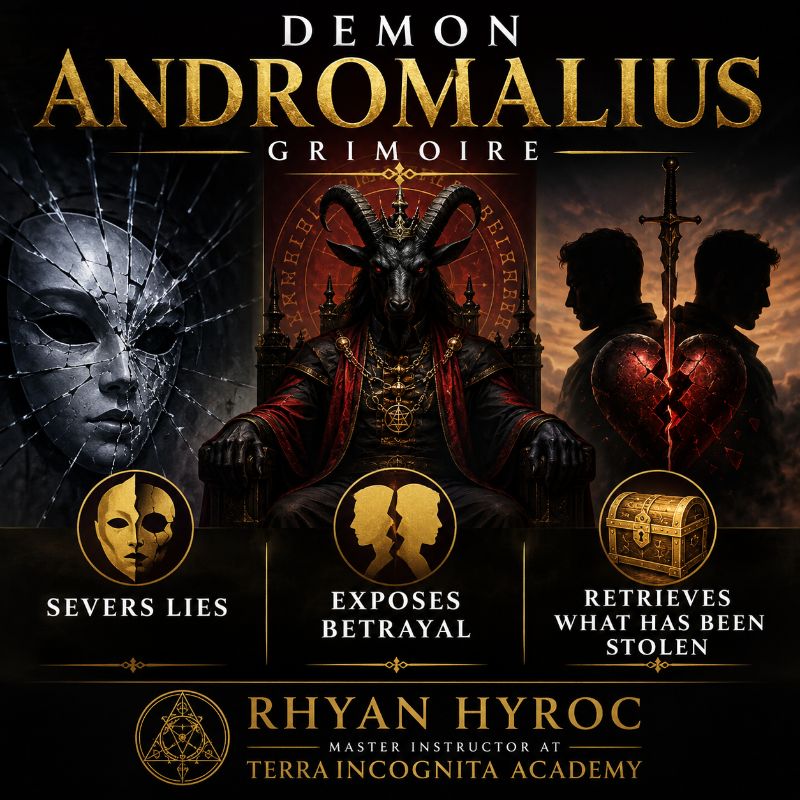 Demon Andromalius Grimoire: severs lies, Exposes Betrayal, Retrieves what has been Stolen