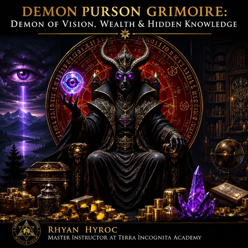 Demon Purson Grimoire: Demon of Vision, Wealth & Hidden Knowledge