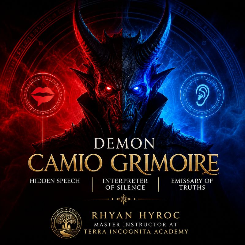 Demon Camio Grimoire: hidden speech, Interpreter of Silence & Emissary of Truths
