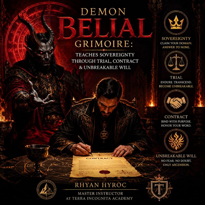 Demon Belial Grimoire: Teaches Sovereignty through Trial, Contract & Unbreakable Will