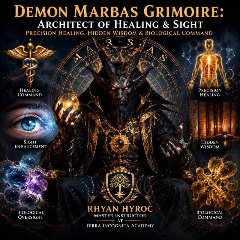 Demon Marbas Grimoire: Architect of Flesh & Sight, Precision Healing, Hidden Wisdom & Biological Command