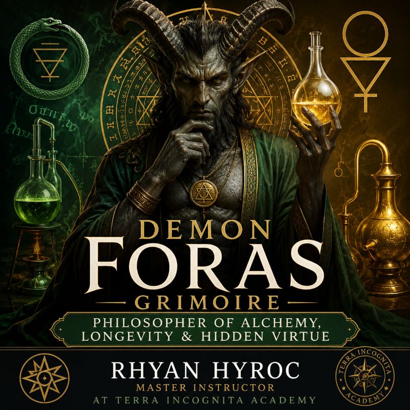Demon Foras Grimoire: Philosopher of Alchemy, Longevity & Hidden Virtue