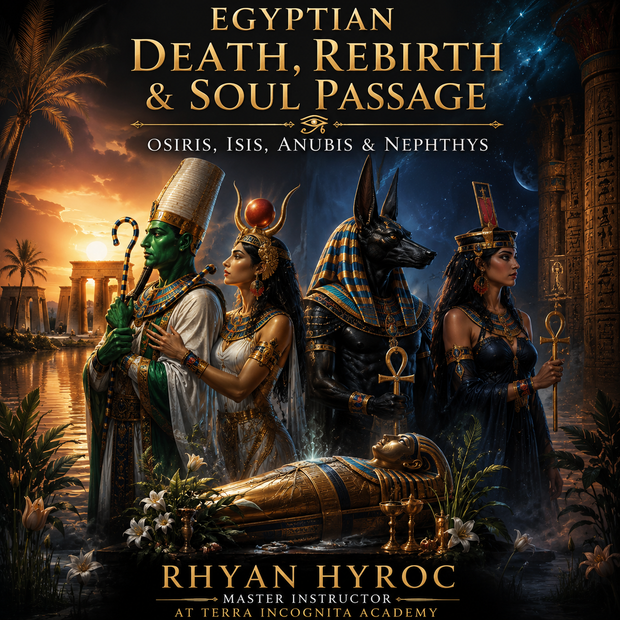 Egyptian Death, Rebirth & Soul Passage Osiris, Isis, Anubis & Nephthys